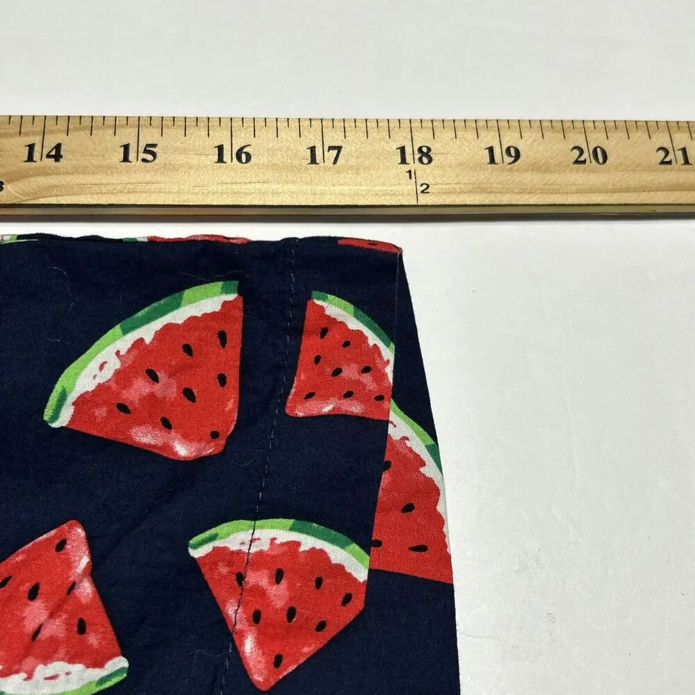 Jogal Watermelon Mens Shorts Sz Medium Navy Blue Red Drawstring Elastic Hawaiian
